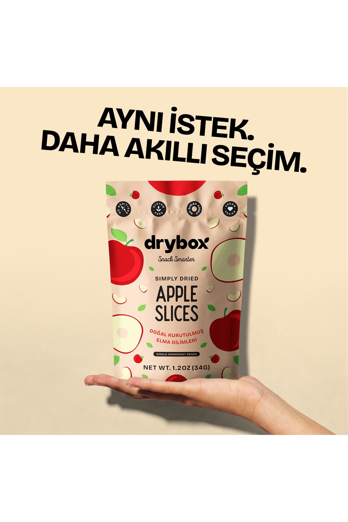 Doğal Kurutulmuş Elma Dilimleri 34g