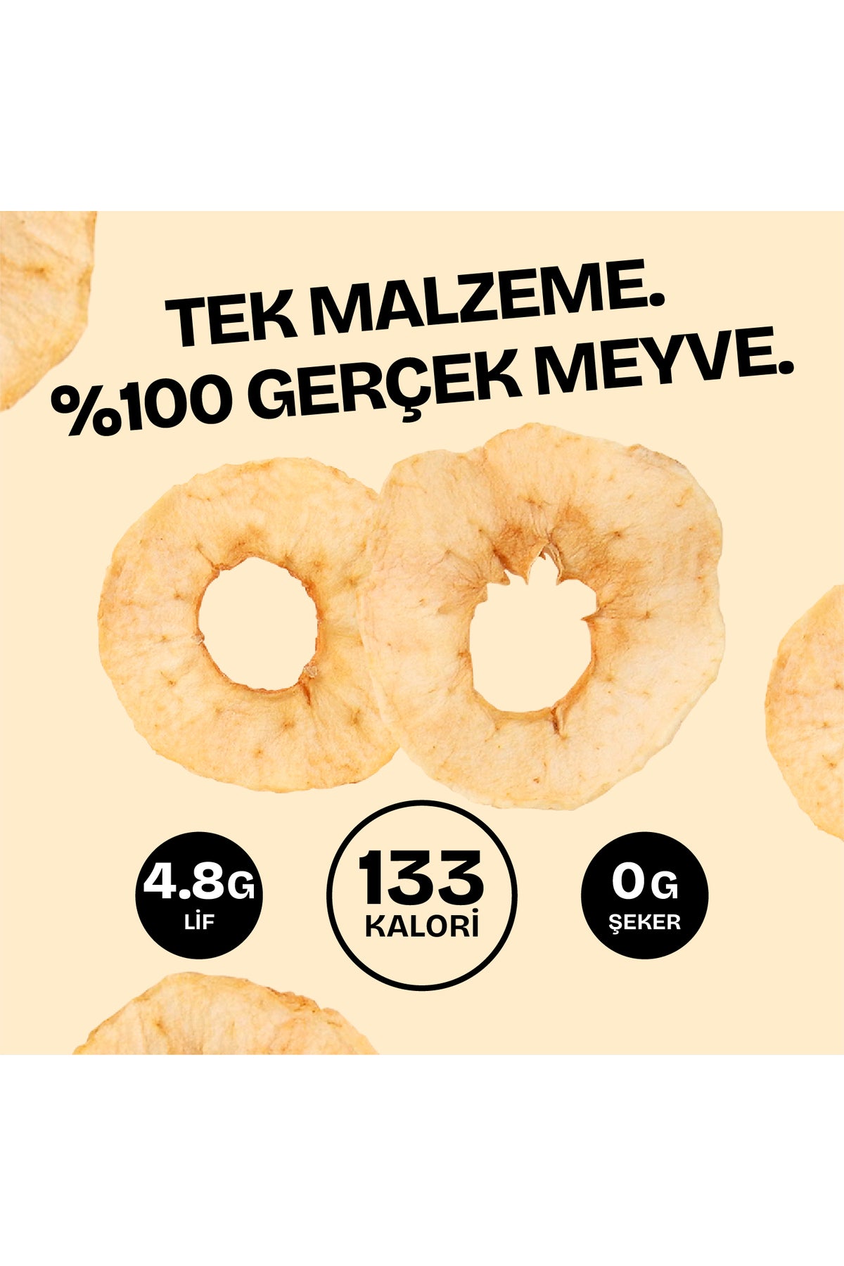 Doğal Kurutulmuş Elma Dilimleri 34g