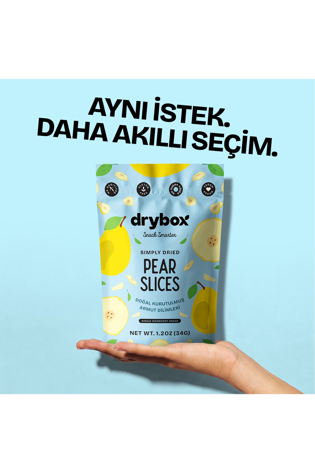 Doğal Kurutulmuş Armut Dilimleri 34g