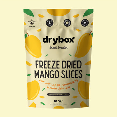 Freeze Dried Tropikal ve Eksi Mango Dilimleri (Dondurularak Kurutulmuş) - 16g